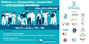 cartel del webinar de discapacidad e incapacidad