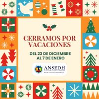 Cerramos por vacaciones del 23 de diciembre al 7 de enero