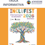 Mesa informativa en Incloufest 2026